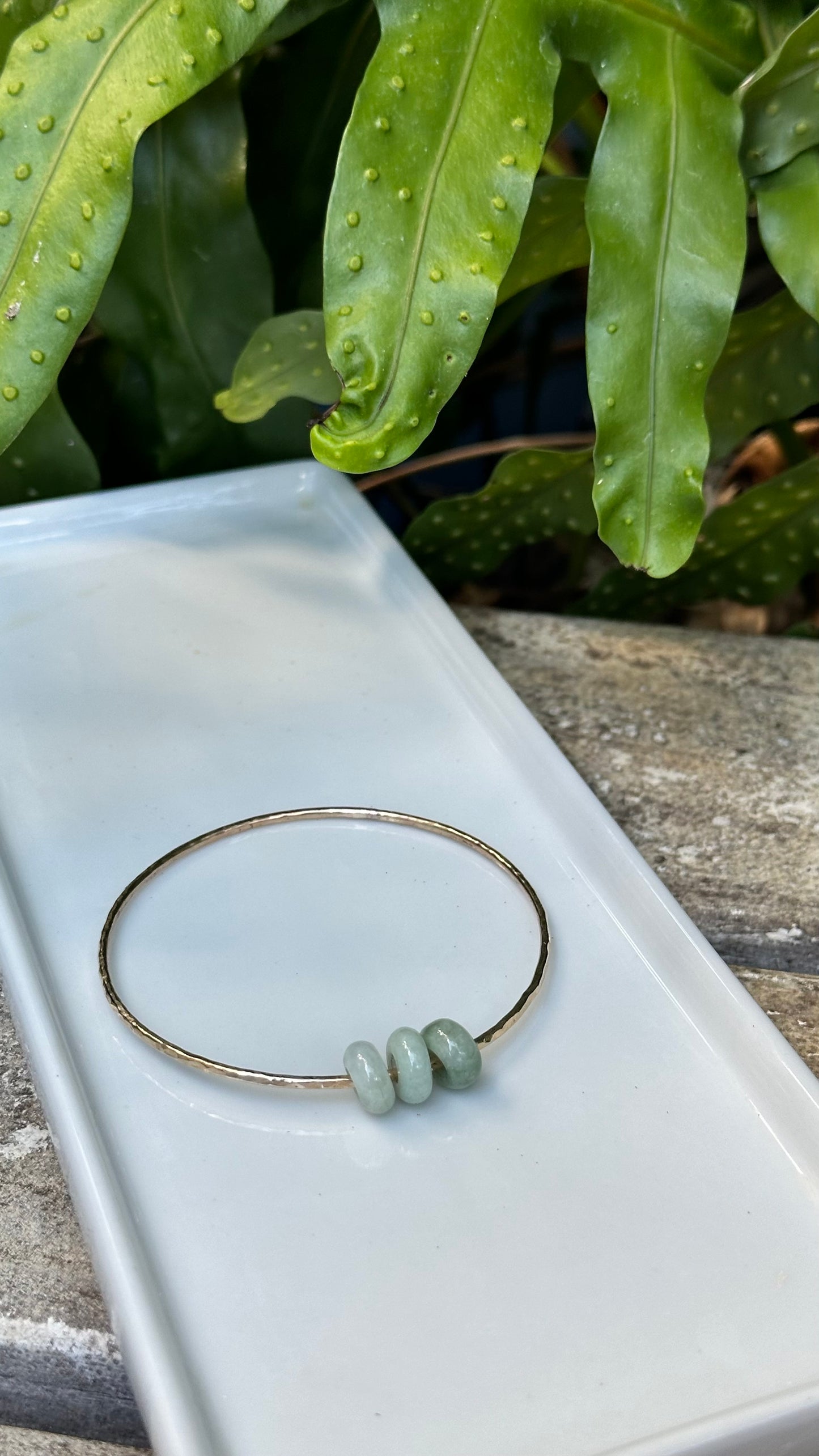 Mini Jade Donut Bangle