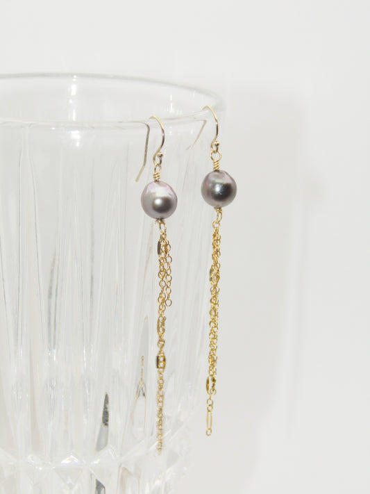 Tahitian Pearl Jelly Fish Earrings