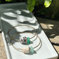 Seaglass + Shell Bangle