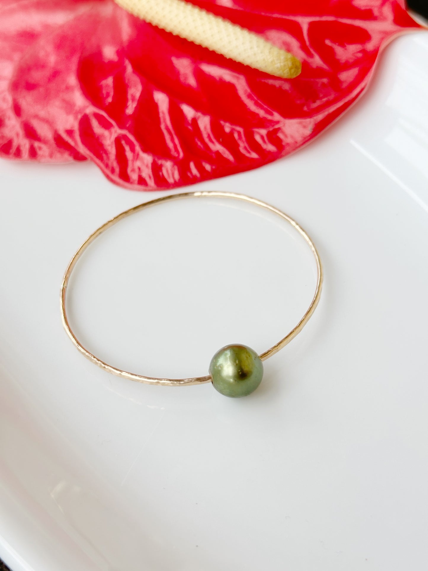 Pistachio Tahitian Pearl Bangle