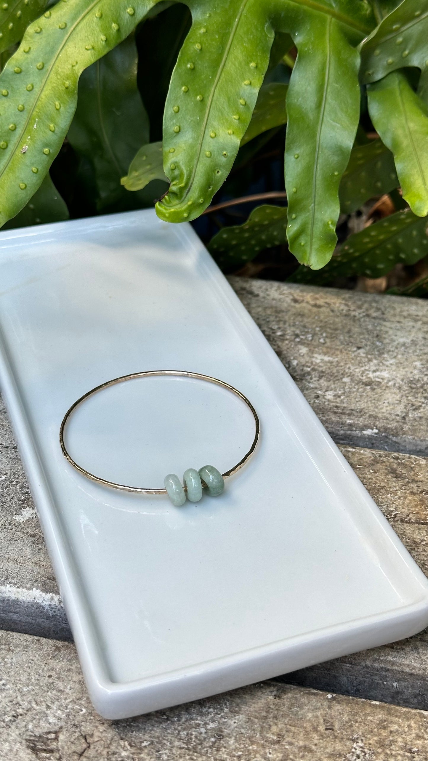 Mini Jade Donut Bangle