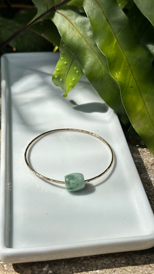 Jade Barrel Bangle