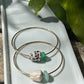 Seaglass + Shell Bangle