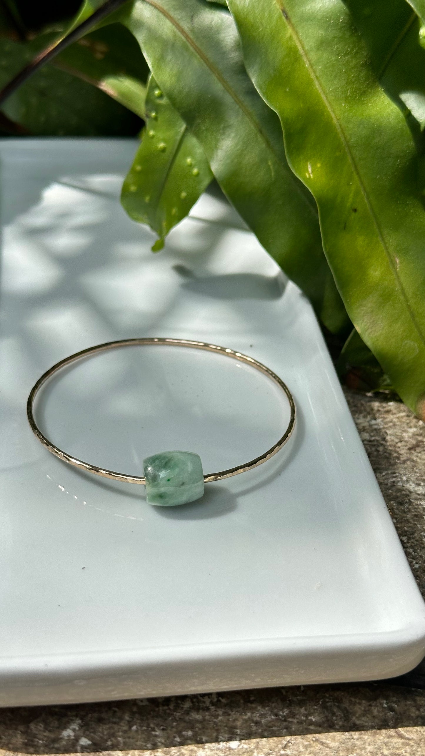 Jade Barrel Bangle