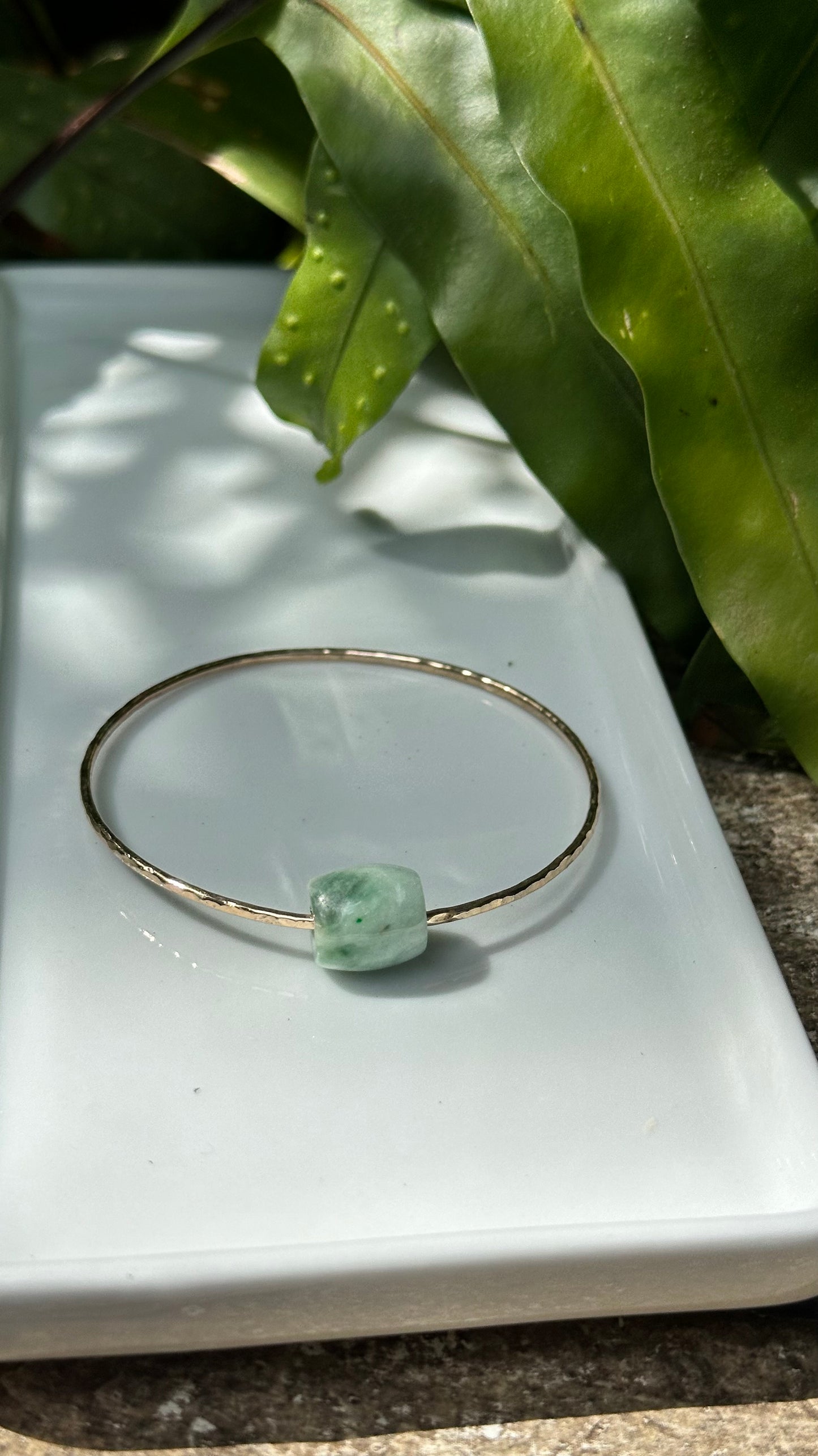 Jade Barrel Bangle