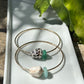 Seaglass + Shell Bangle