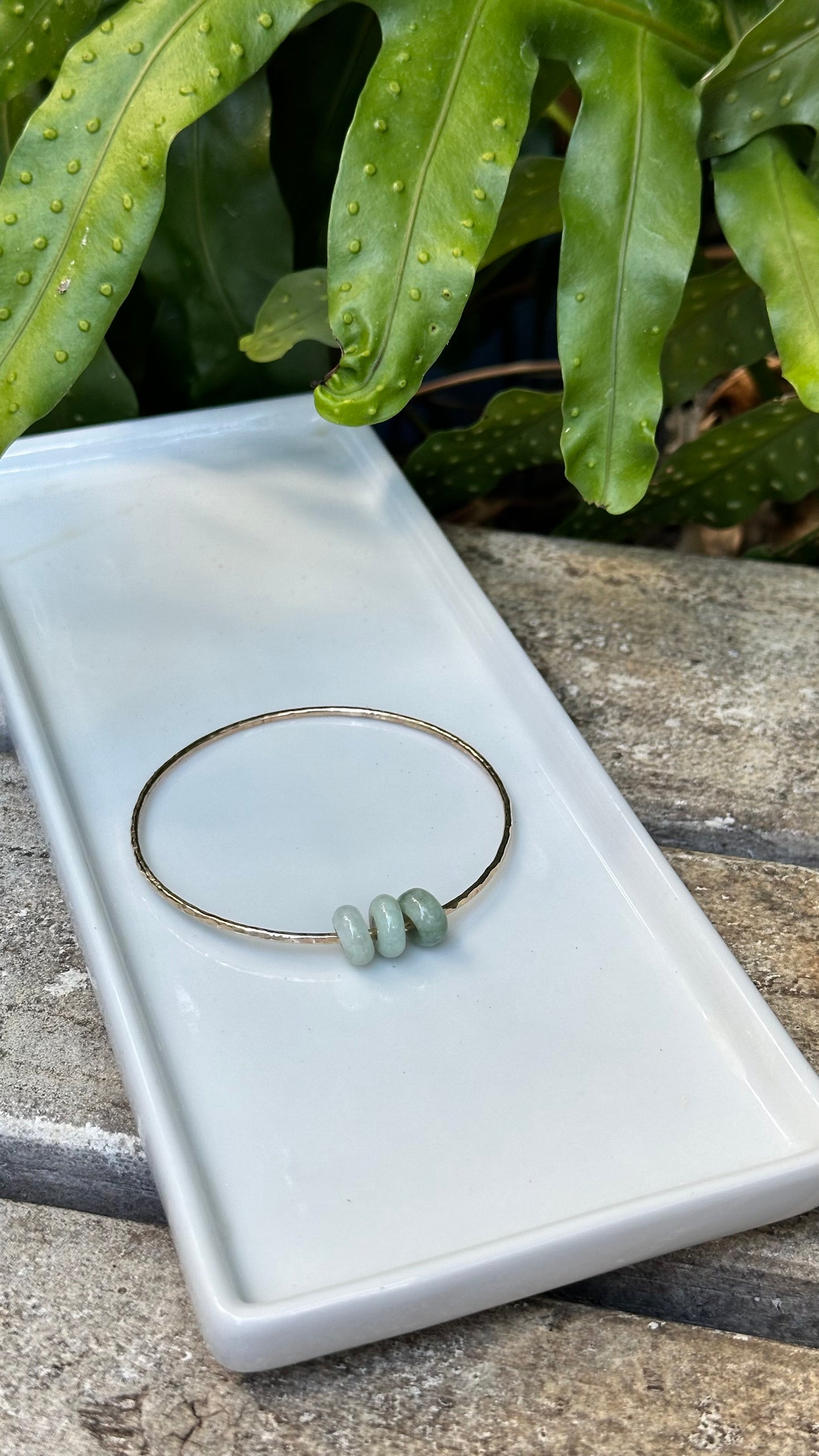 Mini Jade Donut Bangle