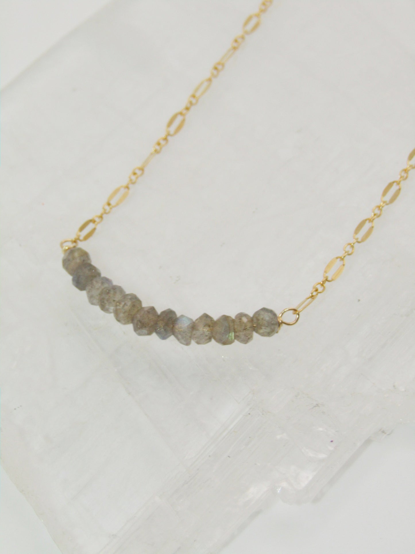 Labradorite Smiley Necklace